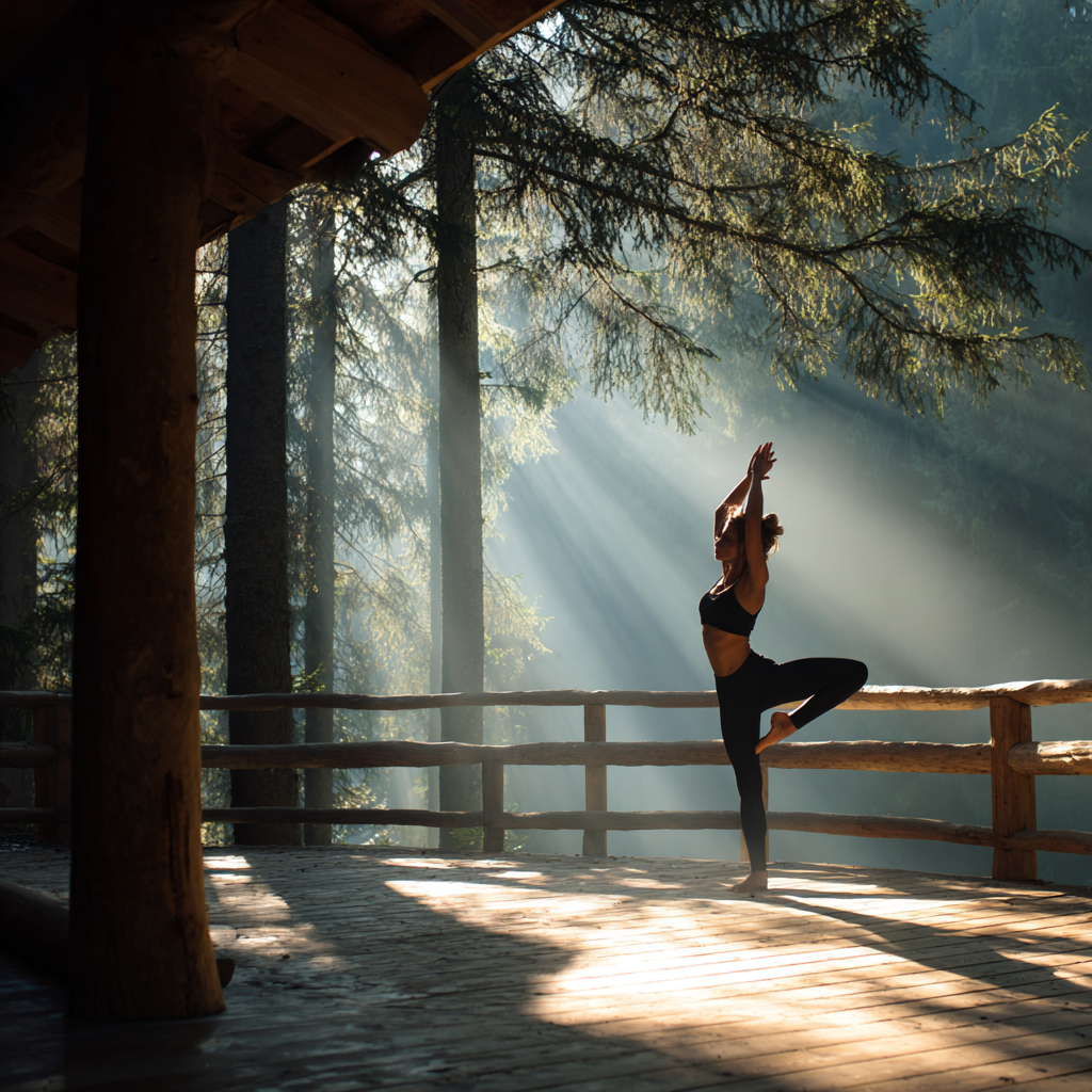 Практикуване на йога в група